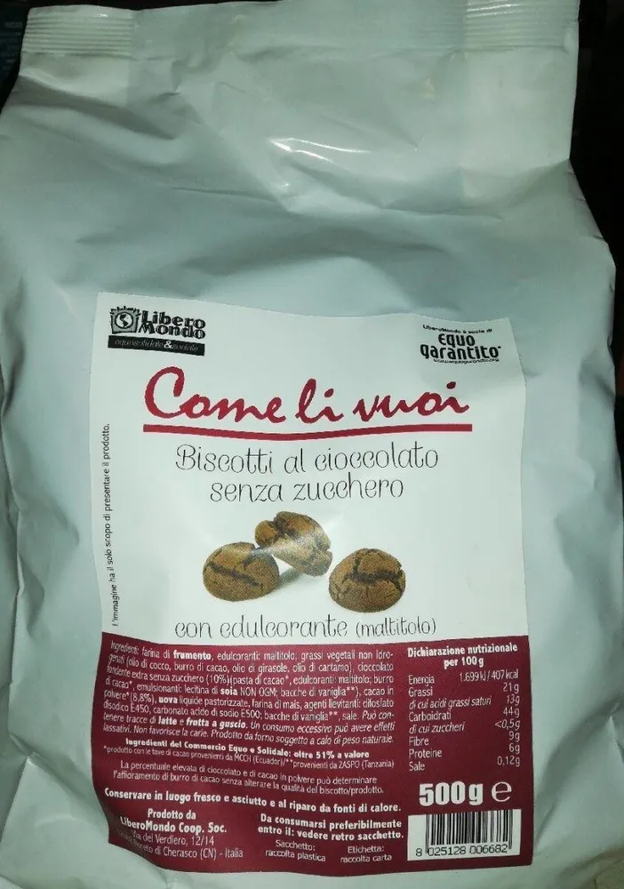 Come li vuoi biscotti al cioccolato