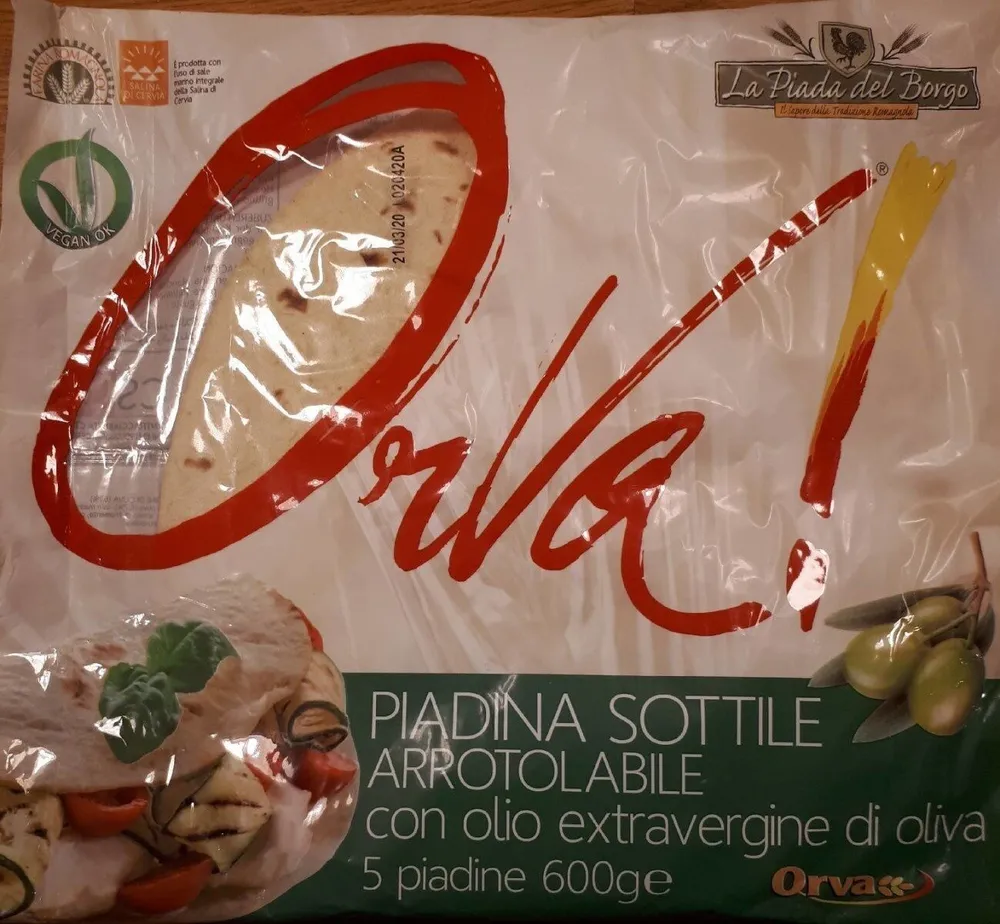 Piadina sottile arrotolabile