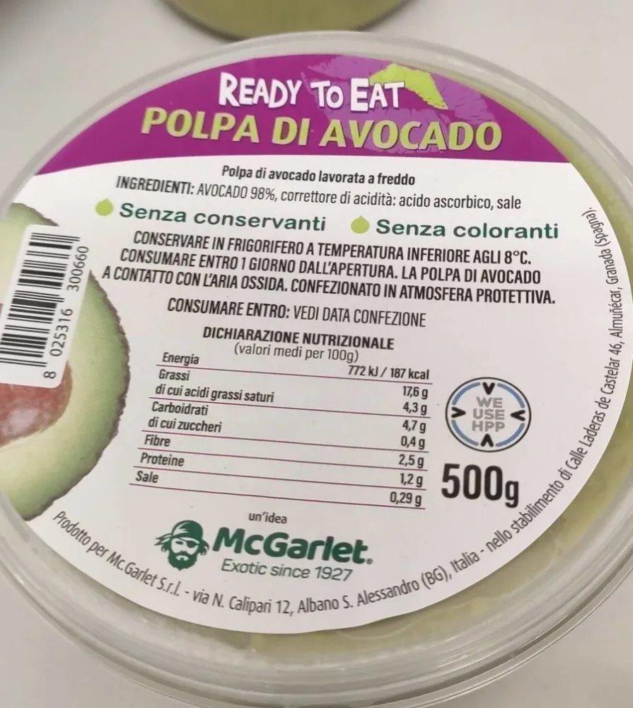 Polpa di avocado