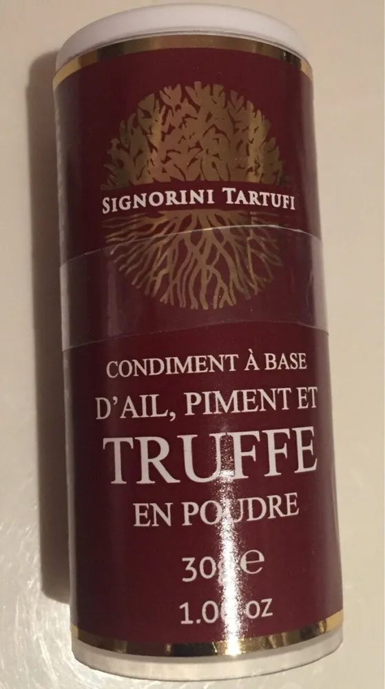 Condiment a base d'ail, piment et truffe
