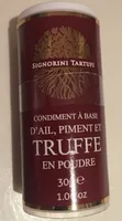 Condiment a base d'ail, piment et truffe