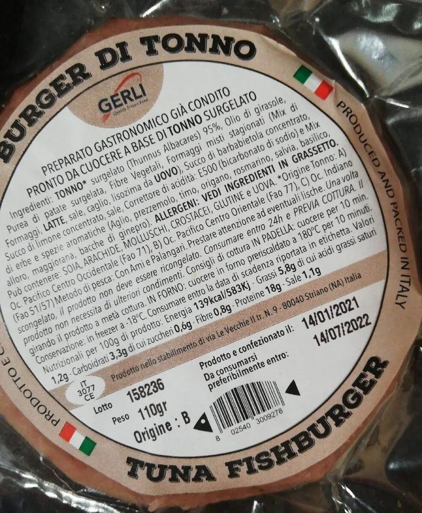 Burger di tonno