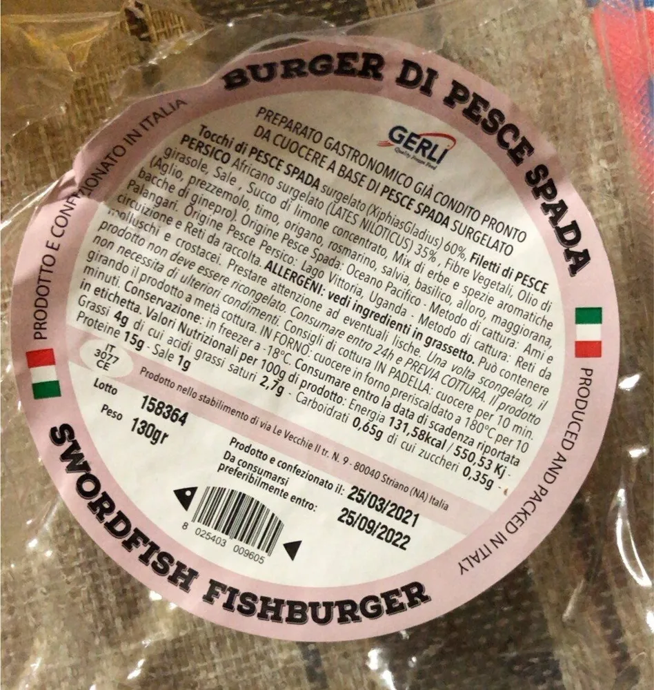 Burger di pesce spada