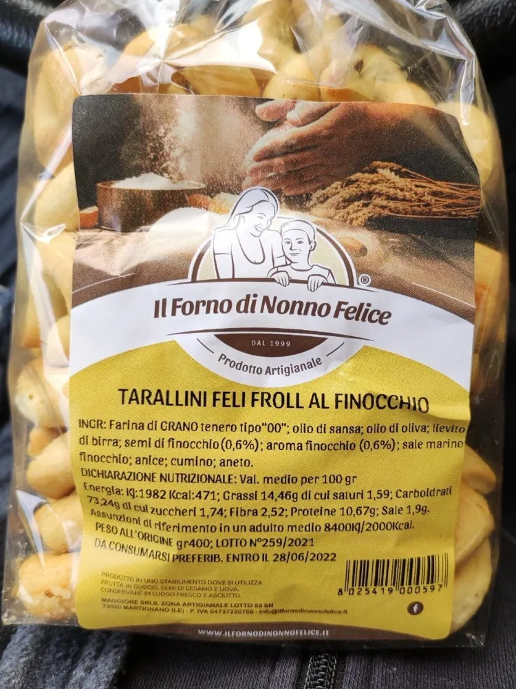 Tarallini feli froll al finocchio