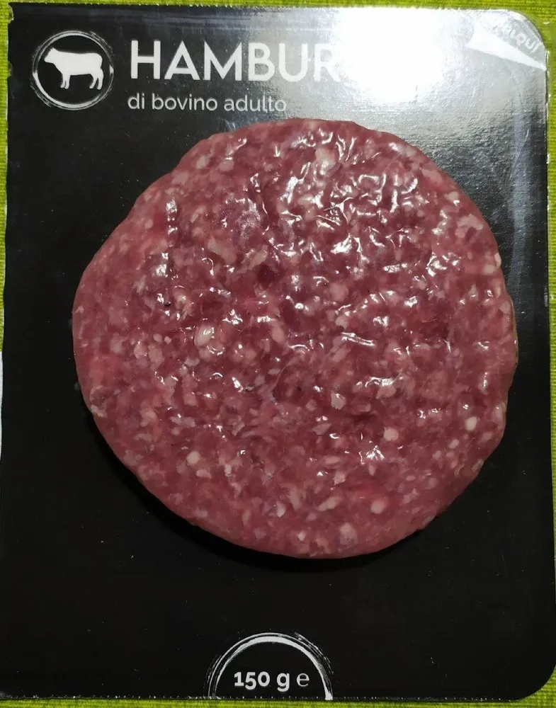 Hamburger di bovino adulto