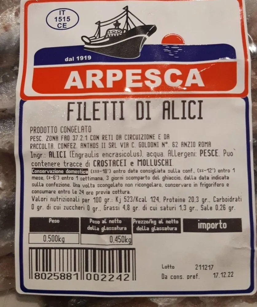 Filetti di alici