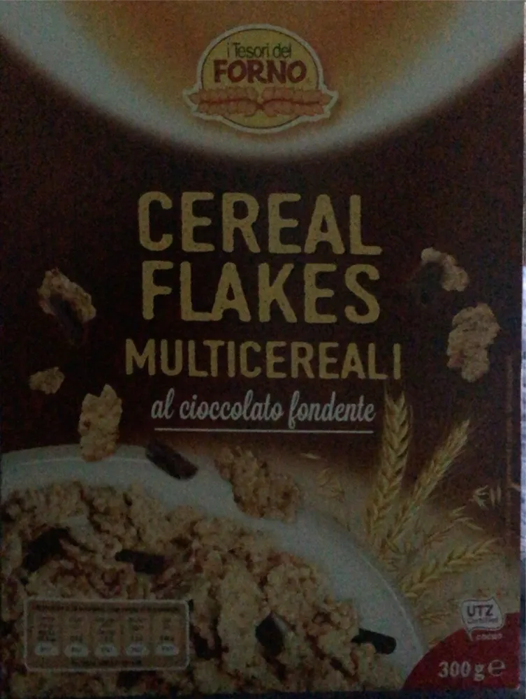 Cereal flakes multicereali al cioccolato fondente