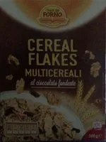 Cereal flakes multicereali al cioccolato fondente