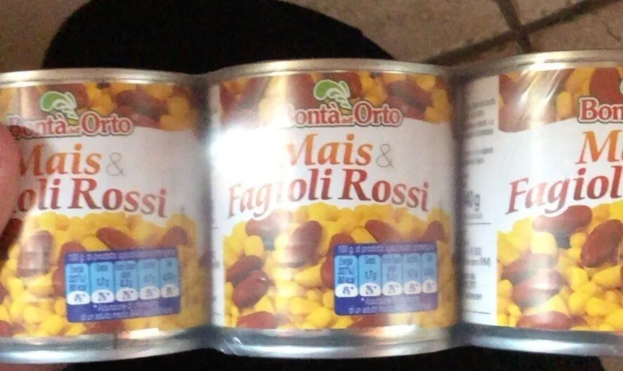 mais e fagioli rossi