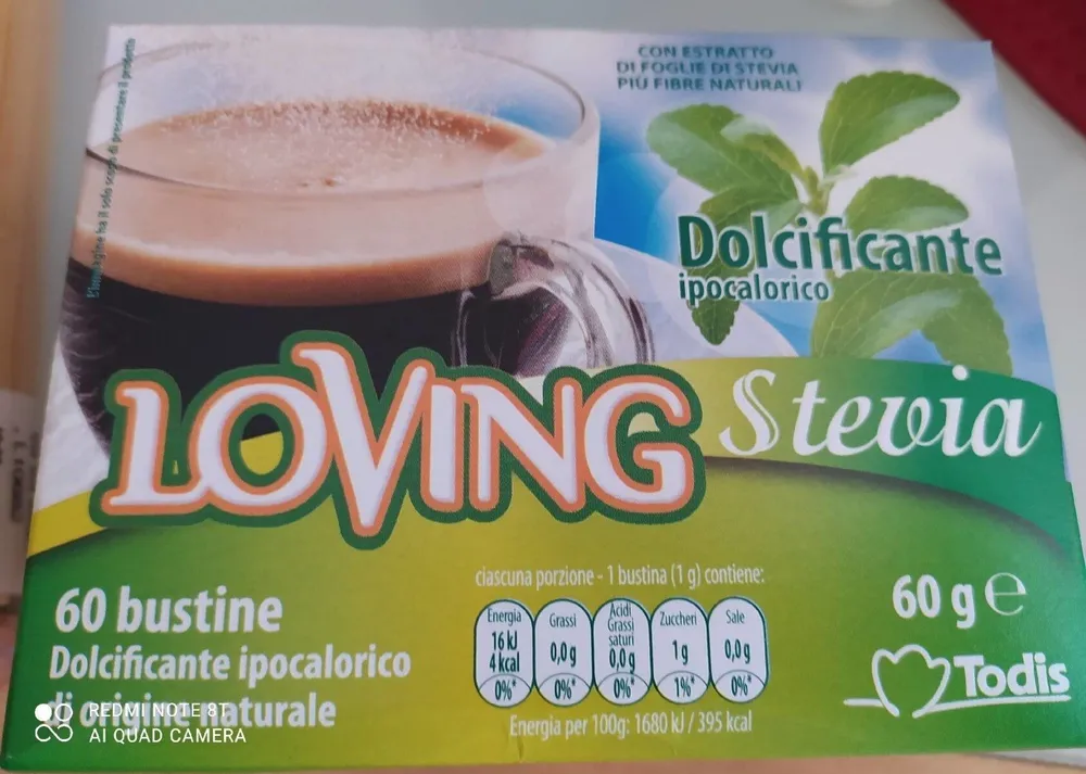 Dolcificante ipocalorico stevia