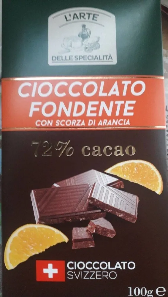 Cioccolato fondente con scorza di arancia