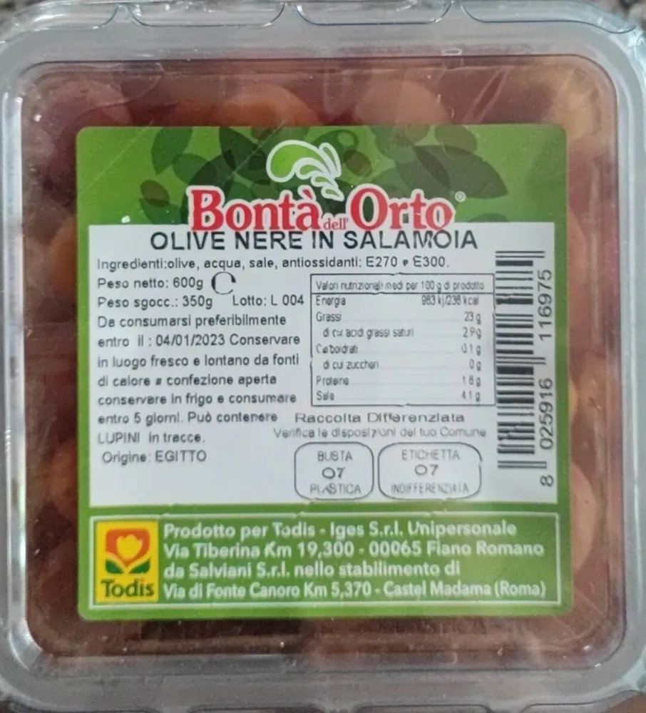 Olive nere in salamoia
