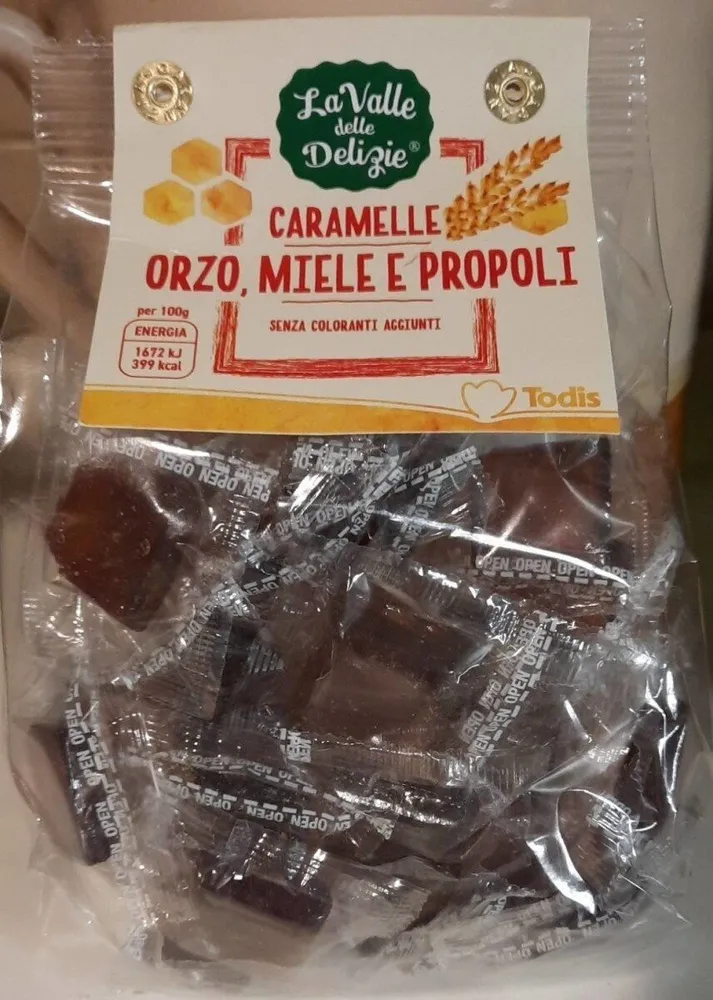 Caramelle orzo miele e propoli