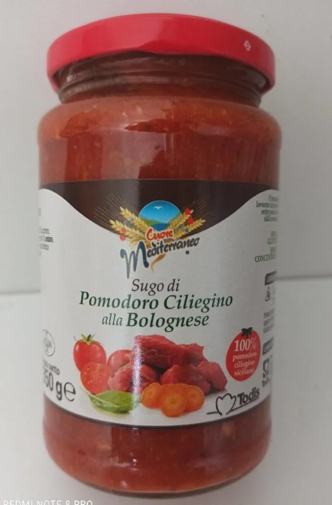 Sugo di pomodoro ciliegino alla bolognese