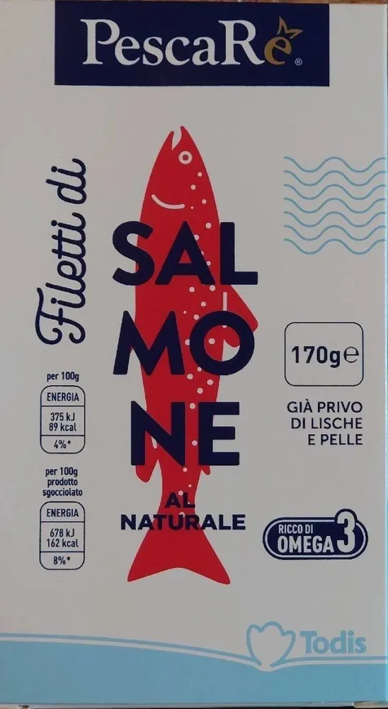 Filetti di salmone al naturale