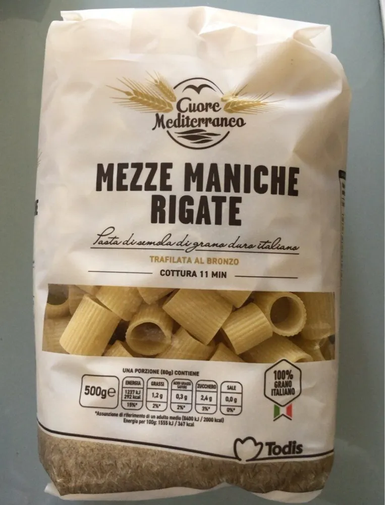 Mezze maniche rigate