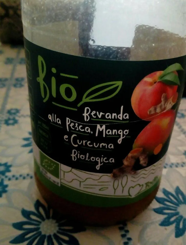 bevanda alla pesca, mango e curcuma biologica