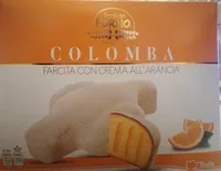 Colomba farcita con crema all'arancia