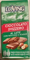 Cioccolato al latte con nocciole a scaglie