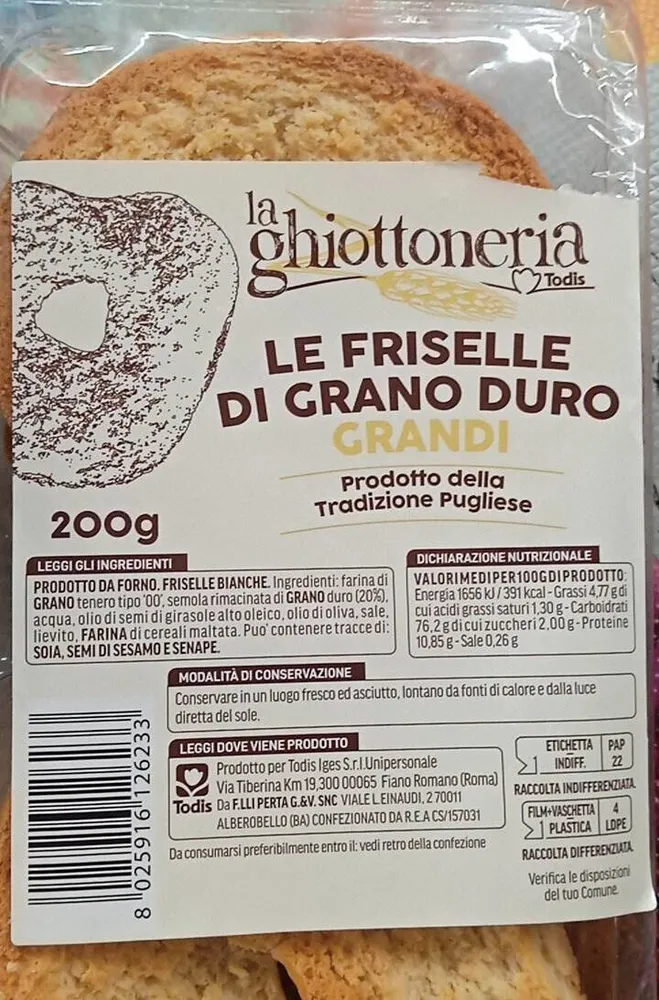 Le friselle di grano duro