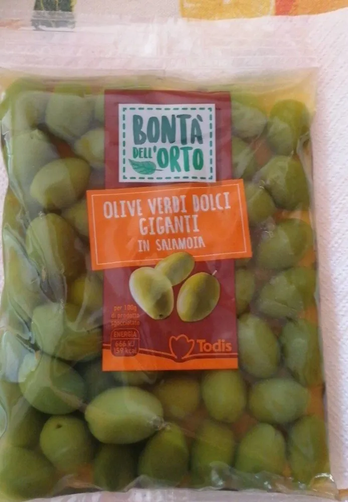 Olive verdi dolci giganti