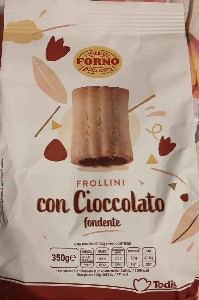 Frollini con cioccolato fondente
