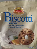 Biscotti integrali con gocce di cioccolato e arancia italiana
