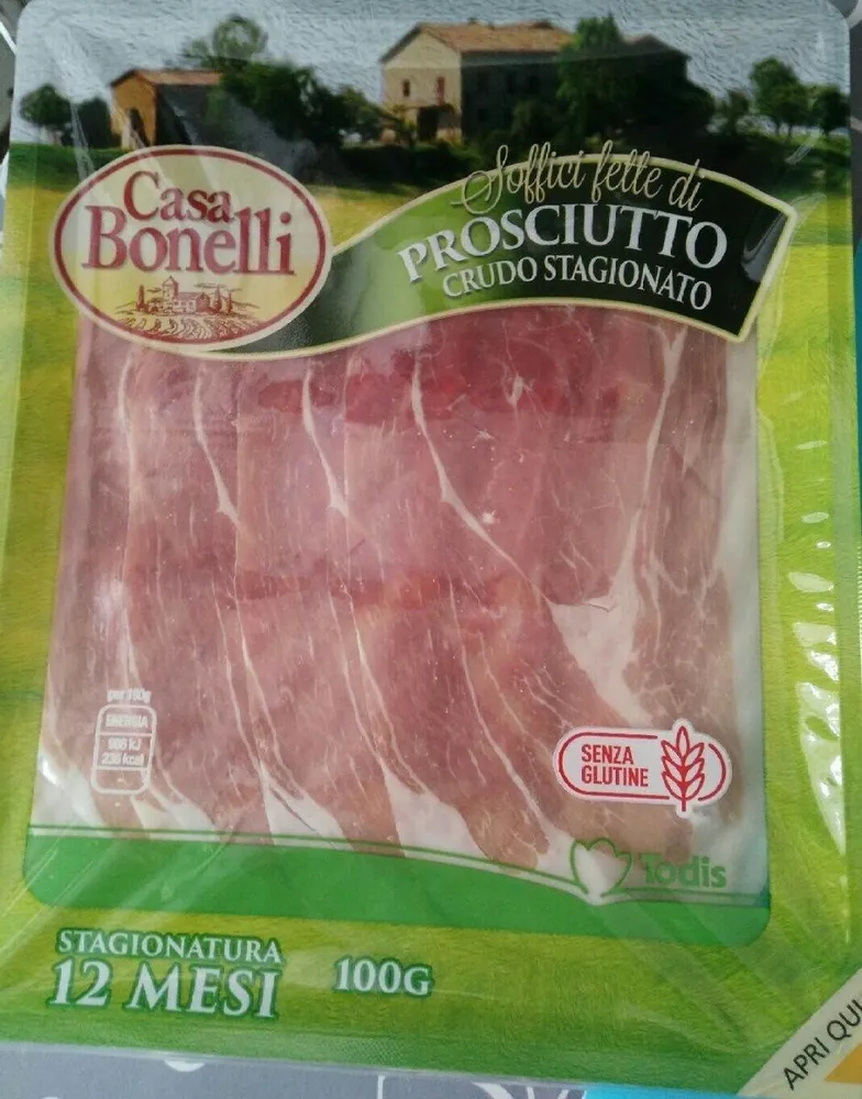 Soffici fette di prosciutto crudo stagionato