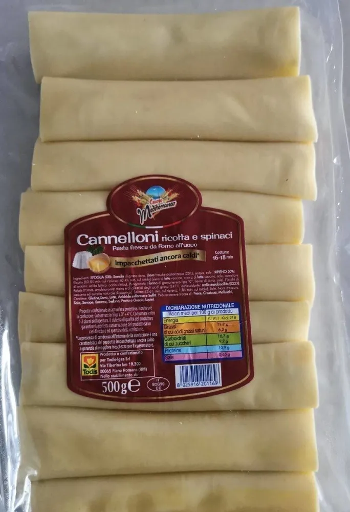 Cannelloni ricotta e spinaci