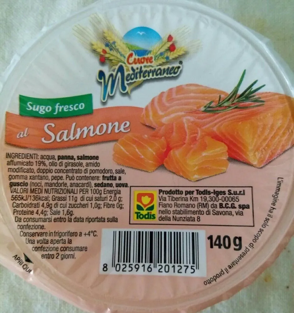 Sugo fresco al salmone