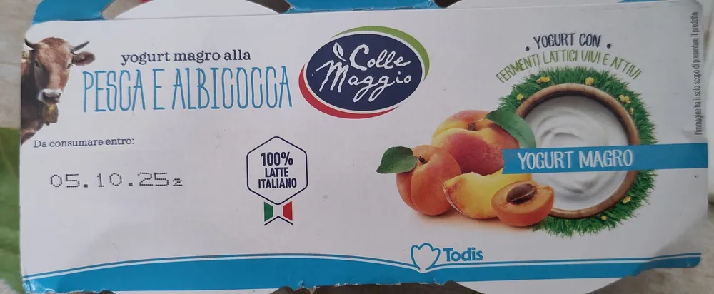 Yogurt magro alla pesca e albicocca