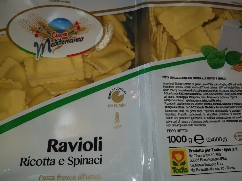 Ravioli ricotta e spinaci