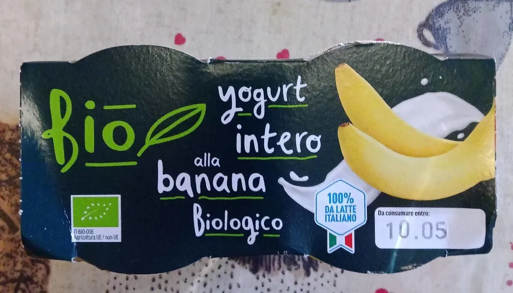 Yogurt intero alla banana biologico