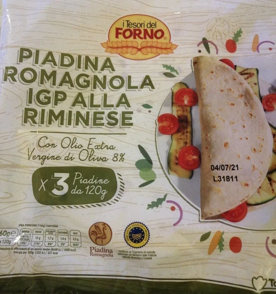 piadina romagnola igp alla riminese