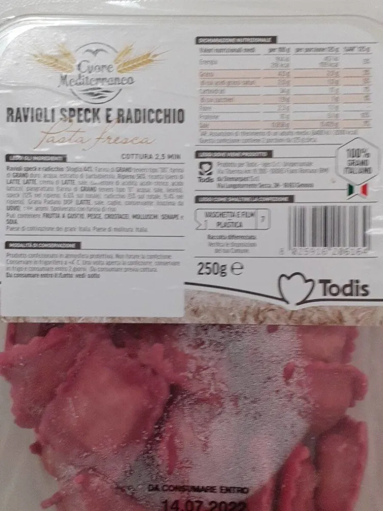 Ravioli speck e radicchio