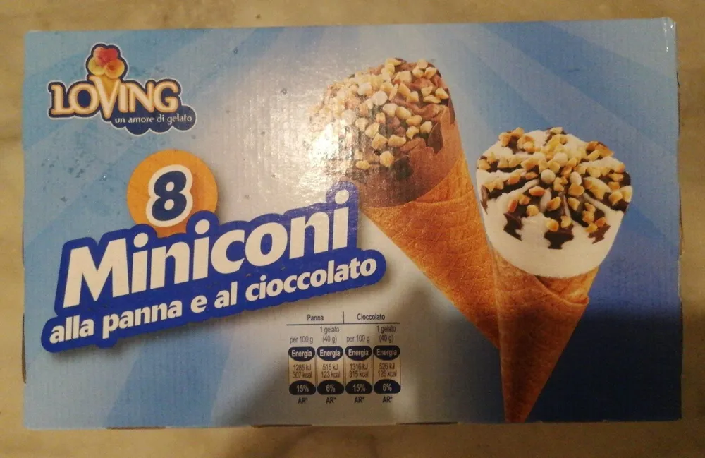 Miniconi alla panna e al cioccolato