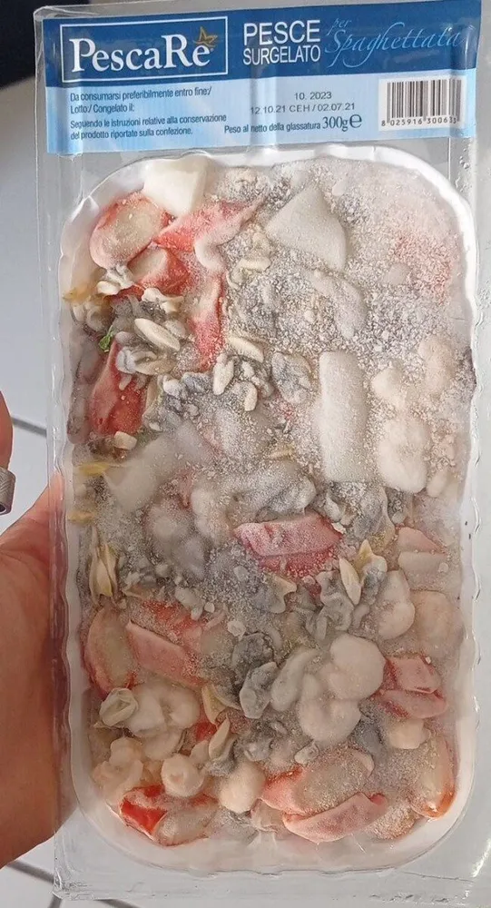 Pesce surgelato per spaghettata