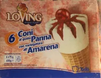 Cono alla panna con variegatura all’amarena