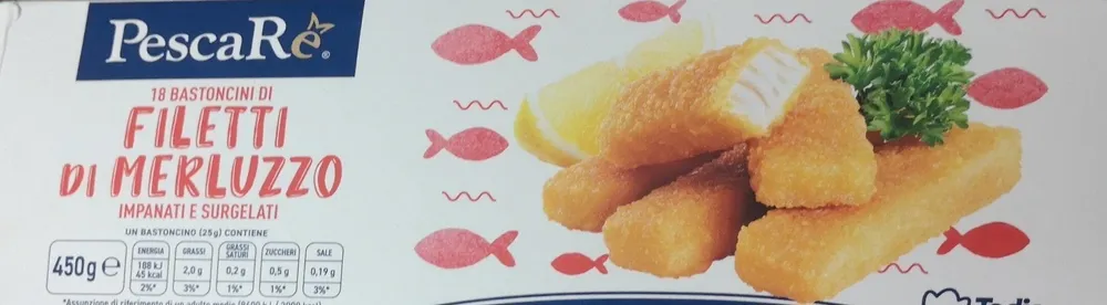 Filetti di merluzzo impanati e surgelati