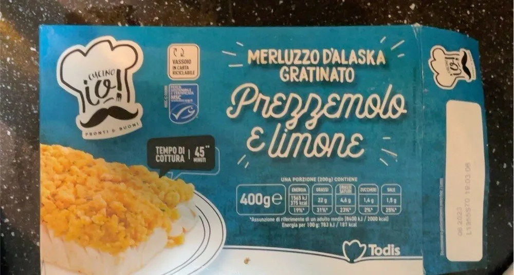 Merluzzo di alaska gratinato