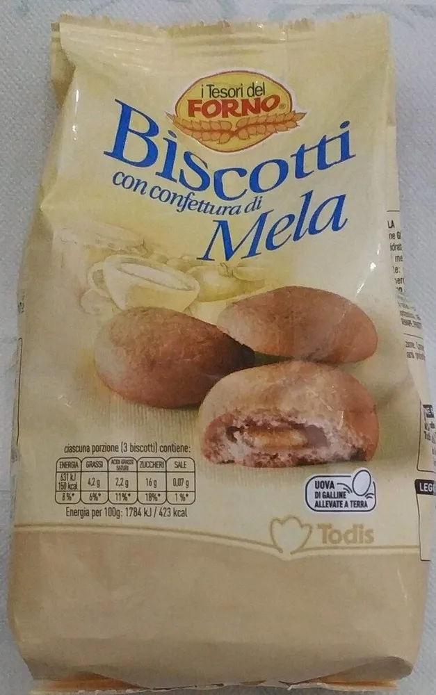 Biscotti con confettura di mela