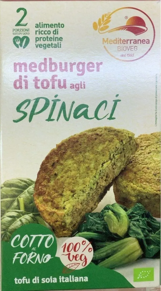 medburger di tofu agli spinaci