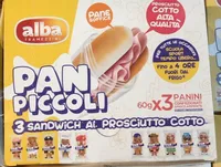 Panino farcito con orosciutto cotto