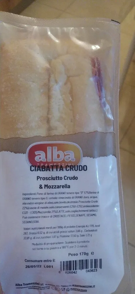 Ciabatta crudo