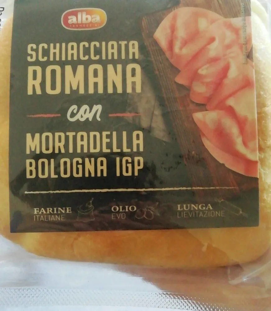 Schiacciata romana con mortadella Bologna Igp
