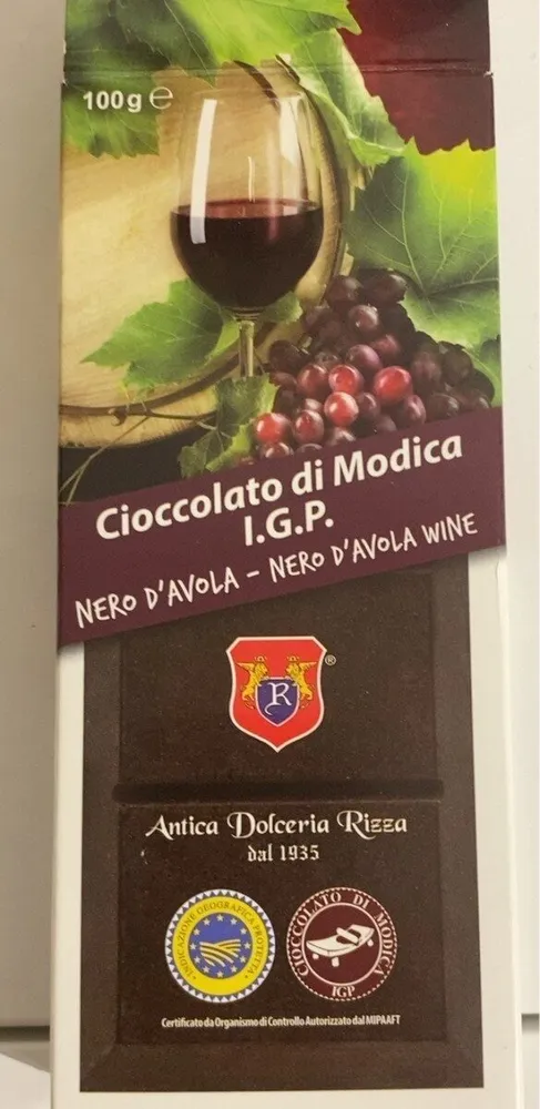 Cioccolato di modica IGP - nero d’avola