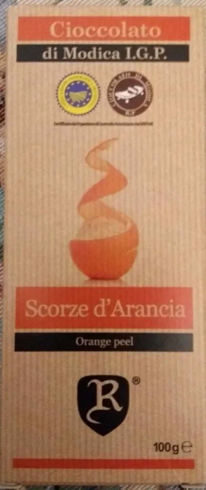 Cioccolato di modica IGP scorza d'arancia
