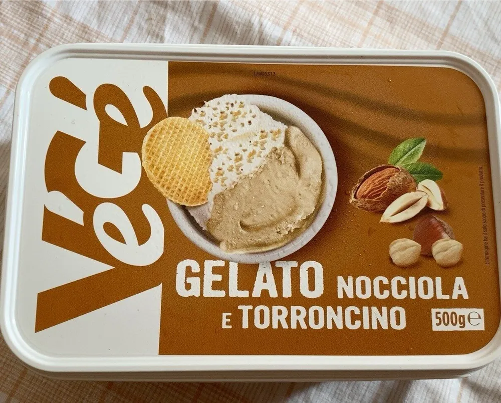 Gelato nocciola e torroncino
