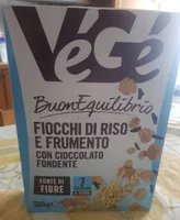 Fiocchi di riso e frumento con cioccolato fondente