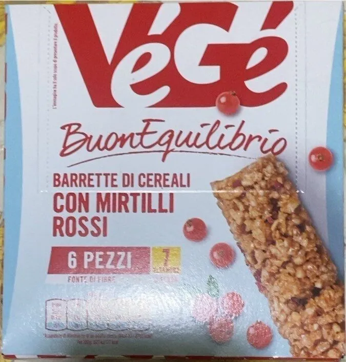 Barretta cereali con mirtilli rossi